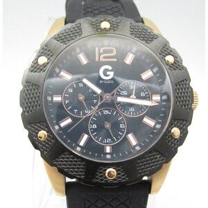 Men G Guess Quartz WR Analog 43mm Round Watch (H598) "New Battery"
